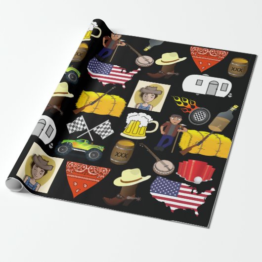 Papier Cadeau Anniversaire de Redneck (Déroulé)