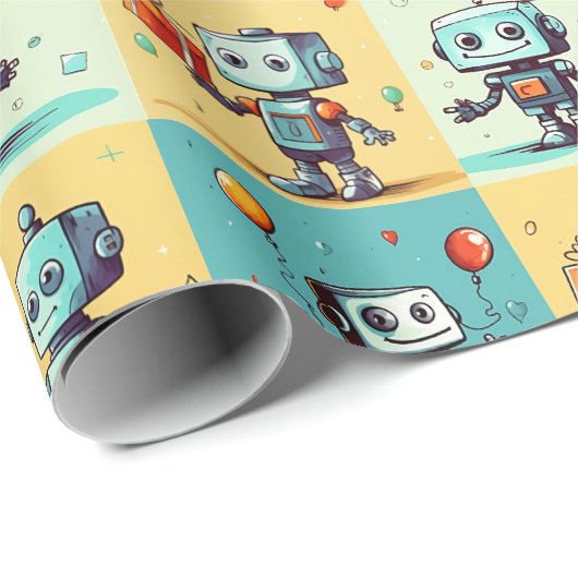 Papier Cadeau Anniversaire de Robo (Coin rond)