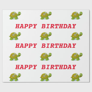 Papier Cadeau Anniversaire de tortue