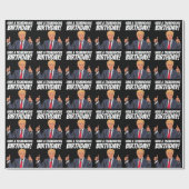 PAPIER CADEAU ANNIVERSAIRE D'ENFANCE DONALD TRUMP (Plat)