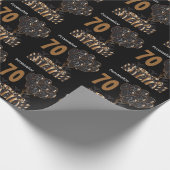 Papier Cadeau Anniversaire d'enveloppe de cadeau joyeux 70 (Coin)