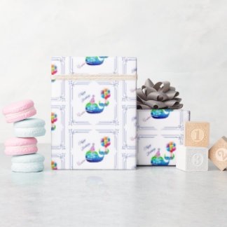 Papier Cadeau Anniversaire des baleines