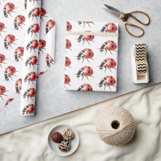 Papier Cadeau Anniversaire des coccinelles (Artisanat)