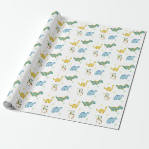 Papier Cadeau Anniversaire des enfants dinosaures