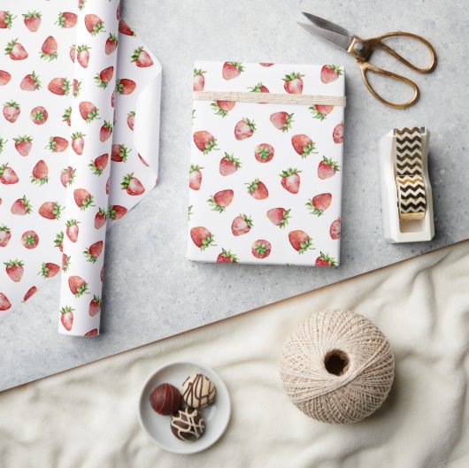 Papier Cadeau Anniversaire des fraises (Artisanat)
