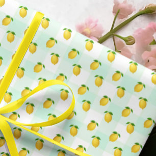 Papier Cadeau Anniversaire d'été Citron Citrus