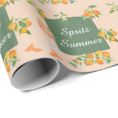 Papier Cadeau Anniversaire d'été Spritz (Coin rond)