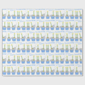 Papier Cadeau Anniversaire d'hippopotame à vous ! Chant heureux (Plat)