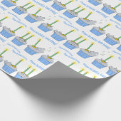 Papier Cadeau Anniversaire d'hippopotame à vous ! Chant heureux (Coin)