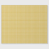 Papier Cadeau Anniversaire d'or Coeurs (Plat)