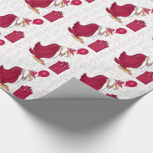 Papier Cadeau Anniversaire drôle Vieux Buzzard féminin en rose
