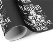 Papier Cadeau Anniversaire du 45e Mariage de Spooktacular d'Hall (Coin rond)