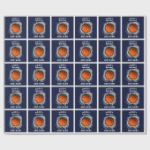 Papier Cadeau Anniversaire du basket-ball créatif (Plat)