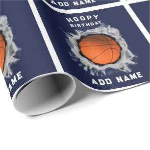 Papier Cadeau Anniversaire du basket-ball créatif