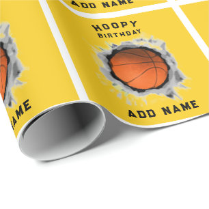 Papier Cadeau Anniversaire du basket-ball créatif