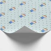 Papier Cadeau Anniversaire du bleuet (Coin)