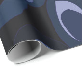 Papier Cadeau Anniversaire du bleuet moderne Abstrait (Coin rond)