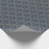 Papier Cadeau Anniversaire du bonbon 16 au numéro seize (Coin)