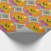 Papier Cadeau Anniversaire du chat de dessin (Coin)