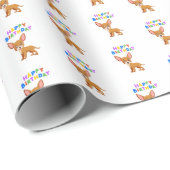 Papier Cadeau Anniversaire du Chihuahua (Coin rond)