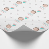 Papier Cadeau Anniversaire du Hérisson mignon (Coin)
