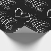 Papier Cadeau Anniversaire du mariage Coeur noir (Coin)