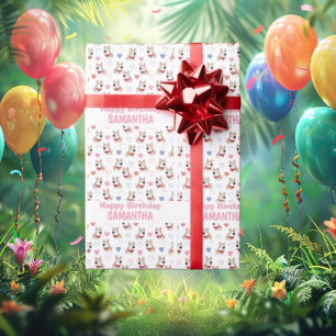 Papier Cadeau Anniversaire du Motif rose