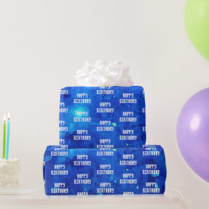 Papier Cadeau Anniversaire du néon Abstrait