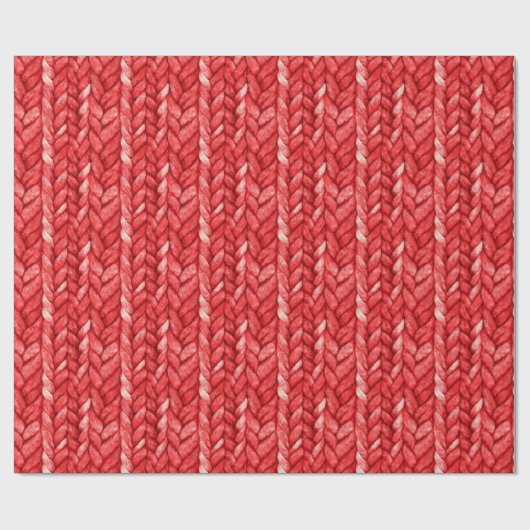 Papier Cadeau Anniversaire du Pull Rouge (Plat)