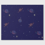 Papier Cadeau Anniversaire Espace | Papier d'embal (Plat)