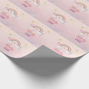 Papier Cadeau Anniversaire Fille Arc-en-Ciel Pastel Coloré