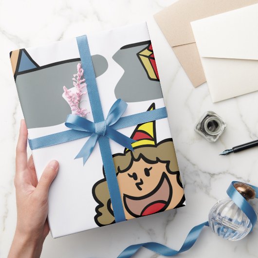 Papier Cadeau Anniversaire Fille Avec Un Cadeau