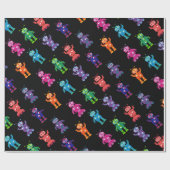 Papier Cadeau Anniversaire fol d'arc-en-ciel de motif de robot (Plat)