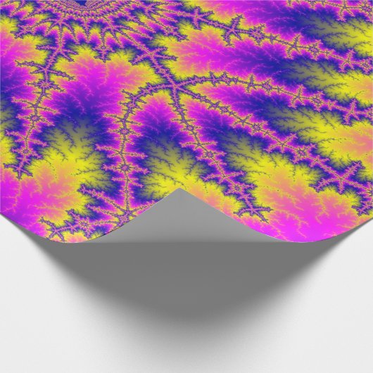 Papier Cadeau Anniversaire fragile rose, jaune et bleu (Coin)