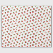 Papier Cadeau Anniversaire fraise (Plat)
