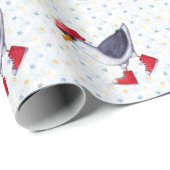 Papier Cadeau Anniversaire Fun Jote Seagull Bird (Coin rond)