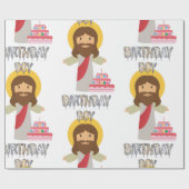 Papier Cadeau anniversaire garçon jesus noël (Plat)