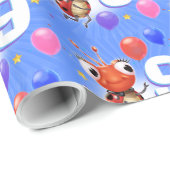 Papier Cadeau Anniversaire Garçon ou fille âge 9 Ladybug papier (Coin rond)