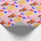Papier Cadeau Anniversaire Garçon ou Fille d'âge 8 Ladybug papie (Coin)