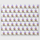 Papier Cadeau Anniversaire Golden Retriever (Plat)