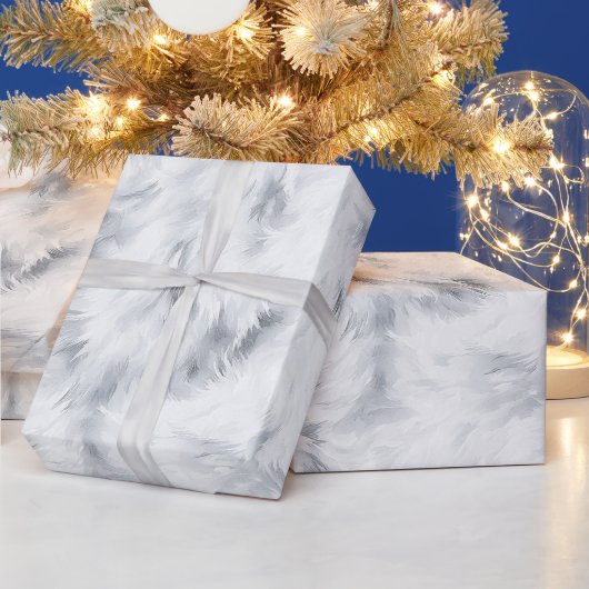 Papier Cadeau Anniversaire Gris Argent Blanc (Vacances)