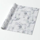 Papier Cadeau Anniversaire Gris Argent Blanc (Déroulé)