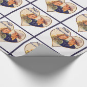 Papier Cadeau Anniversaire heureux de cowboy de couples (Coin)