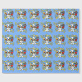 Papier Cadeau Anniversaire Kazoo Blue (Plat)