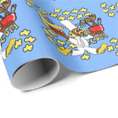 Papier Cadeau Anniversaire Kazoo Blue (Coin rond)