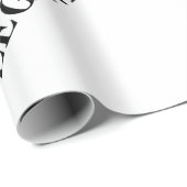 Papier Cadeau Anniversaire Légende Année Humour Père Rouge Noir  (Coin rond)