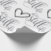 Papier Cadeau Anniversaire mariage Thème noir et blanc (Coin)