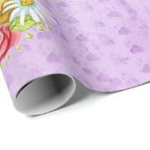 Papier Cadeau Anniversaire mignon de cheval de palomino de (Coin rond)