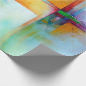 Papier Cadeau Anniversaire moderne Noël Abstrait Art Cool cadeau (Coin)