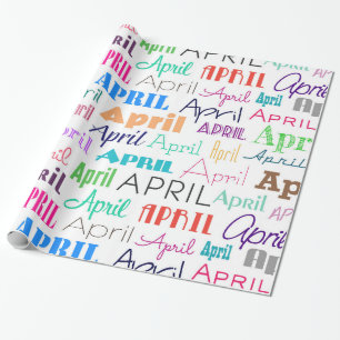Papier Cadeau Anniversaire mois avril